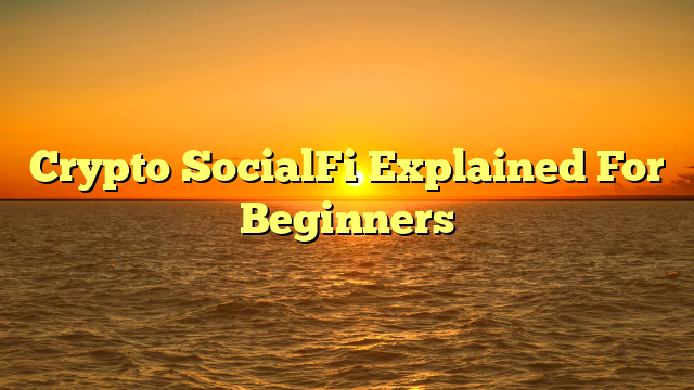 Crypto SocialFi Explained For Beginners