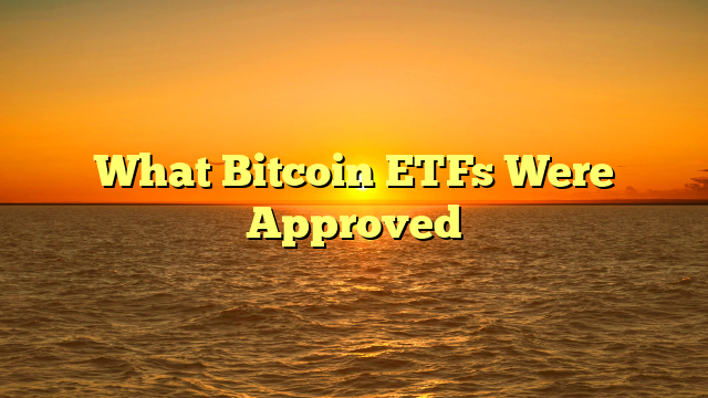 What Bitcoin ETFs Were Approved